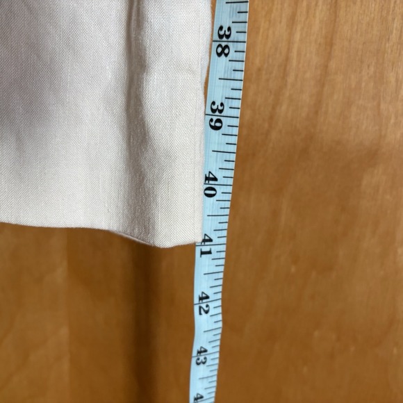 Anthropologie Maeve Longline Linen Vest Beige XXS Belted‎ - Picture 12 of 13